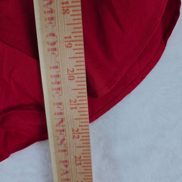 Madewell Poplin Easy Y-Neck Button-Up Shirt Red Women Sm 100% Cotton Relaxed Fit - Picture 9 of 13